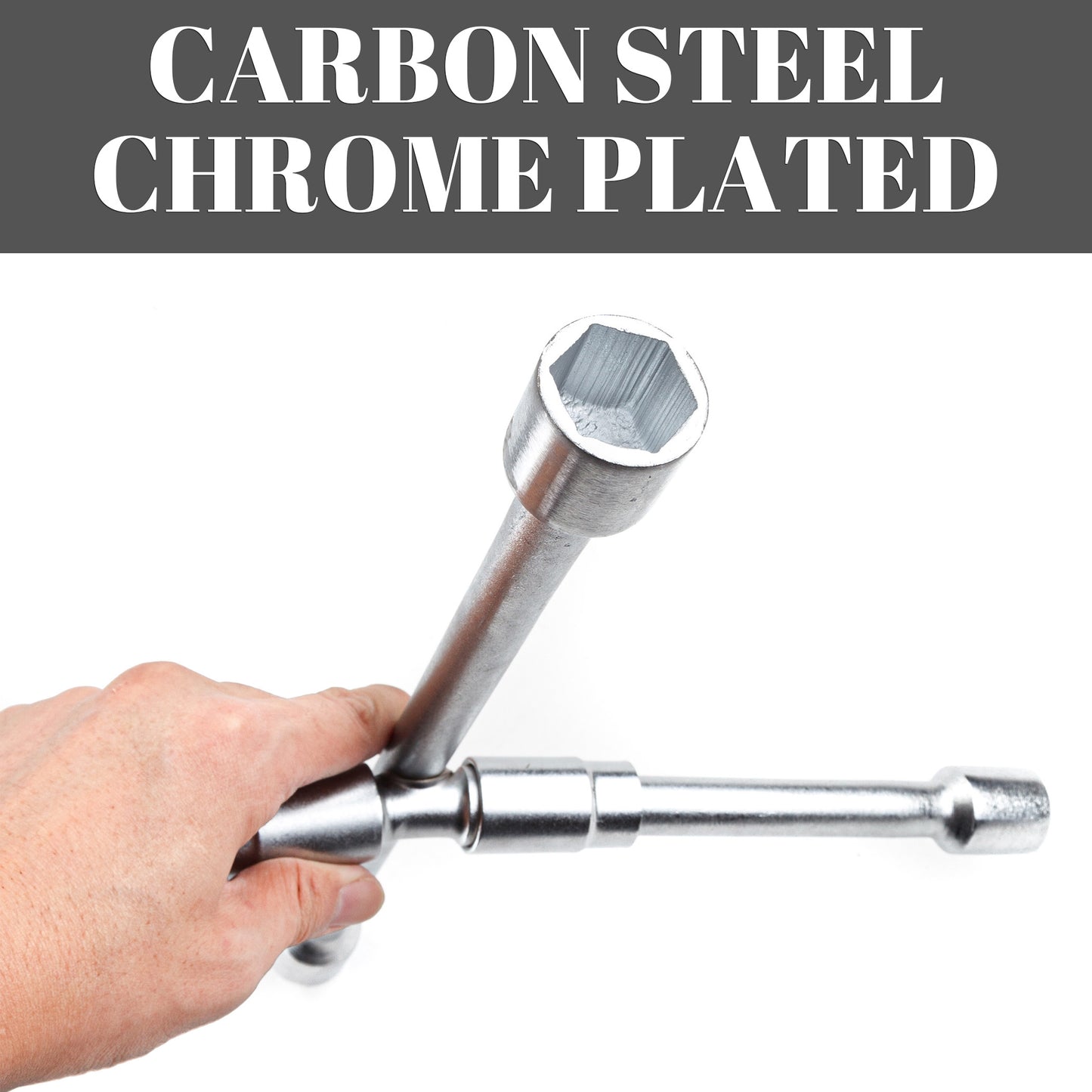 CARTMAN 14 Inch Universal Folding Lug Wrench 4 Way Tire Iron Wrench