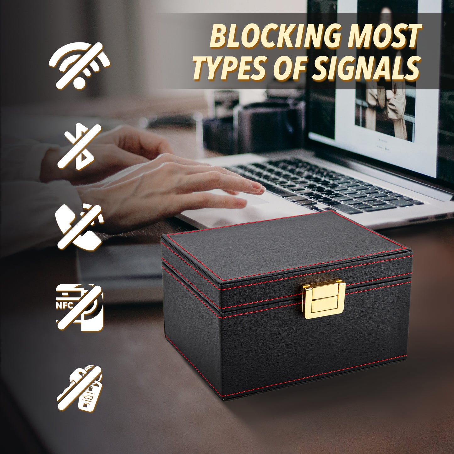Cartman Faraday Box with 2 Faraday Bags, Car RFID Signal Blocking Pouch, Car Key Safe Protector, Anti-Theft Signal Blocking Cages