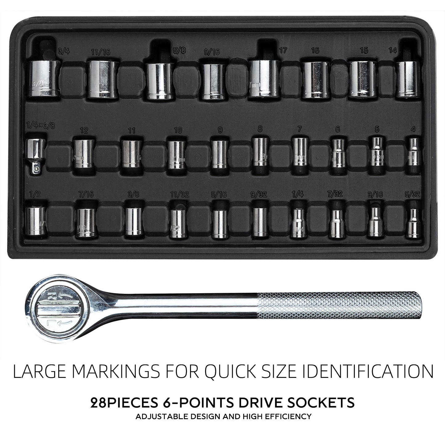 CARTMAN 122 Piece Auto Tool Accessory Set Tool Kit Set Electric Tool Set Drive Socket and Socket Wrench Sets Blue