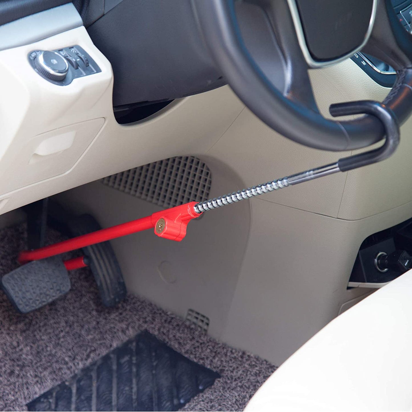 Cartman Anti-Theft Steering Wheel Lock, Brake Pedal Adjustable Lock