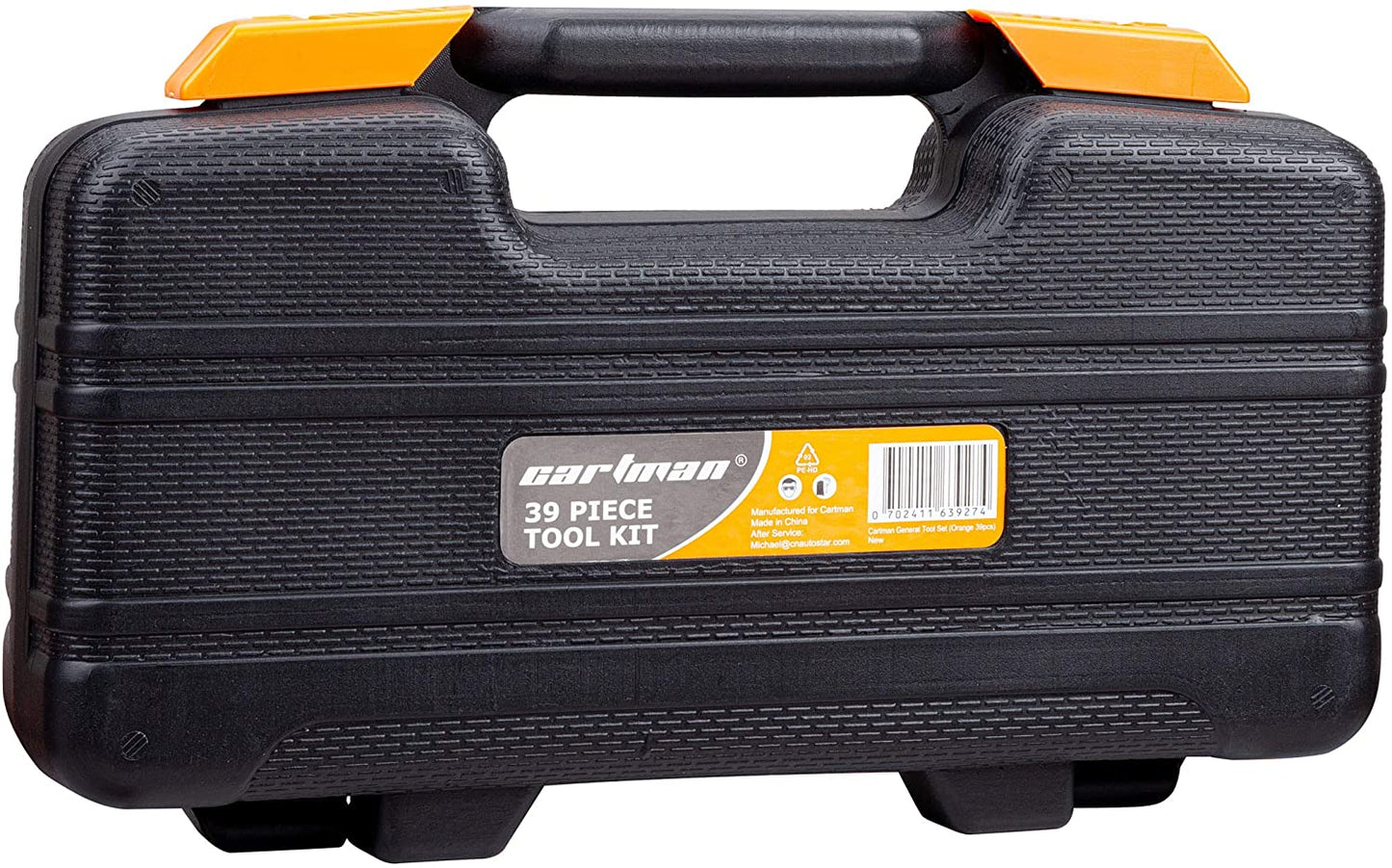 CARTMAN Orange 39-Piece Tool Set - General Household Hand Tool Kit with Plastic Toolbox Storage Case…