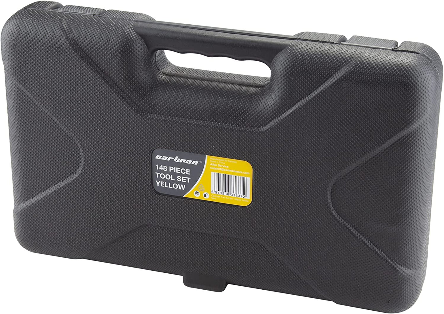 CARTMAN 148 Piece Tool Set General Hand Tool Kit with Plastic Toolbox Storage Case, Automotive Set Yellow