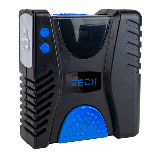 SECH Portable Tire Inflator, Electric Air Pump with Pressure Gauge for Car Tire, Bike, Ball & Other Inflatables,