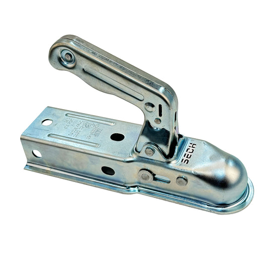 SECH Straight Tongue Trailer Coupler for 3-Inch Channel, 2-In Hitch Ball, 5,000 lbs