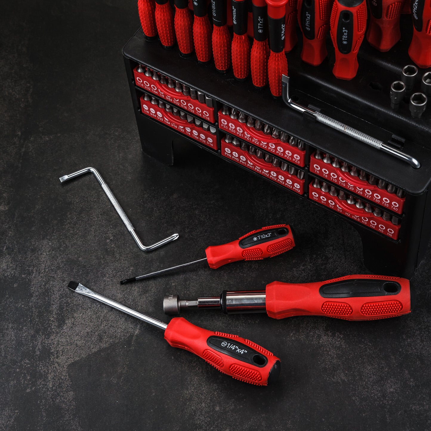 CARTMAN Magnetic Screwdriver Set with Rack, Includs Precision Screwdriver, Magnetizer Demagnetizer and Magnetic Bowl, Tool Gifts for Men