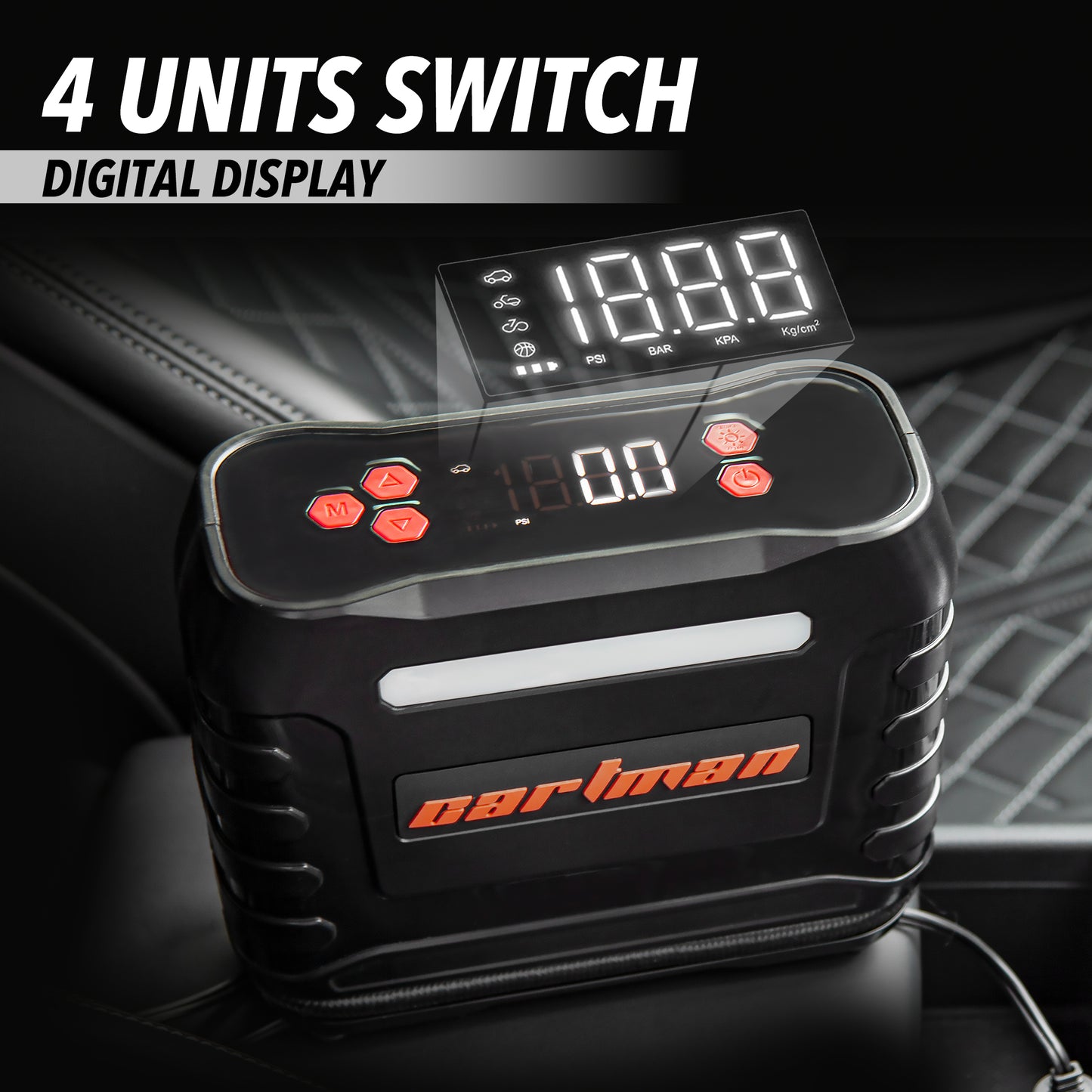 Air Compressor Tire Inflator Portable Air Pump for Car Tires 12V DC Auto Tire Pump with Digital Pressure Gauge