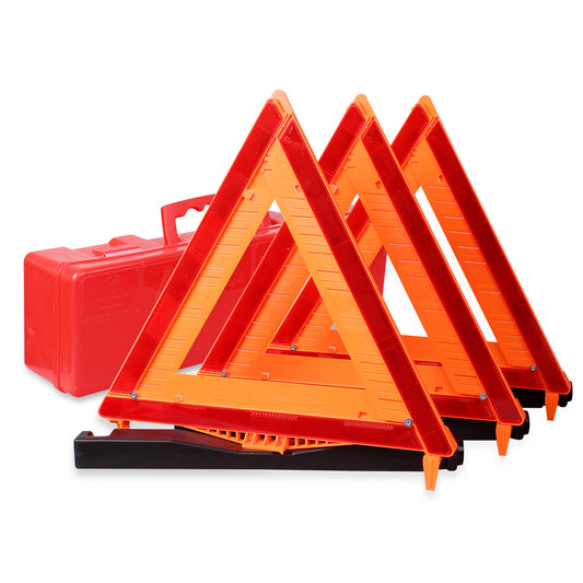 CARTMAN 3 Pack Warning Triangle DOT Approved Identical to United States FMVSS 571 125 Reflective Warning Road Safety Triangle Kit