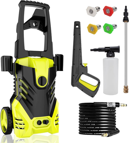 FATFOX Electric High Pressure Washer 3500 Psi and 2.5 GPM with 25ft Hose/16ft Power Cord,Making It Perfect for Cleaning Cars, Fences, Pool, Patios.