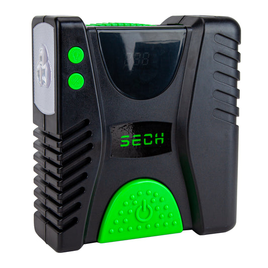 SECH Portable Tire Inflator, Electric Air Pump with Pressure Gauge for Car Tire, Bike, Ball & Other Inflatables,