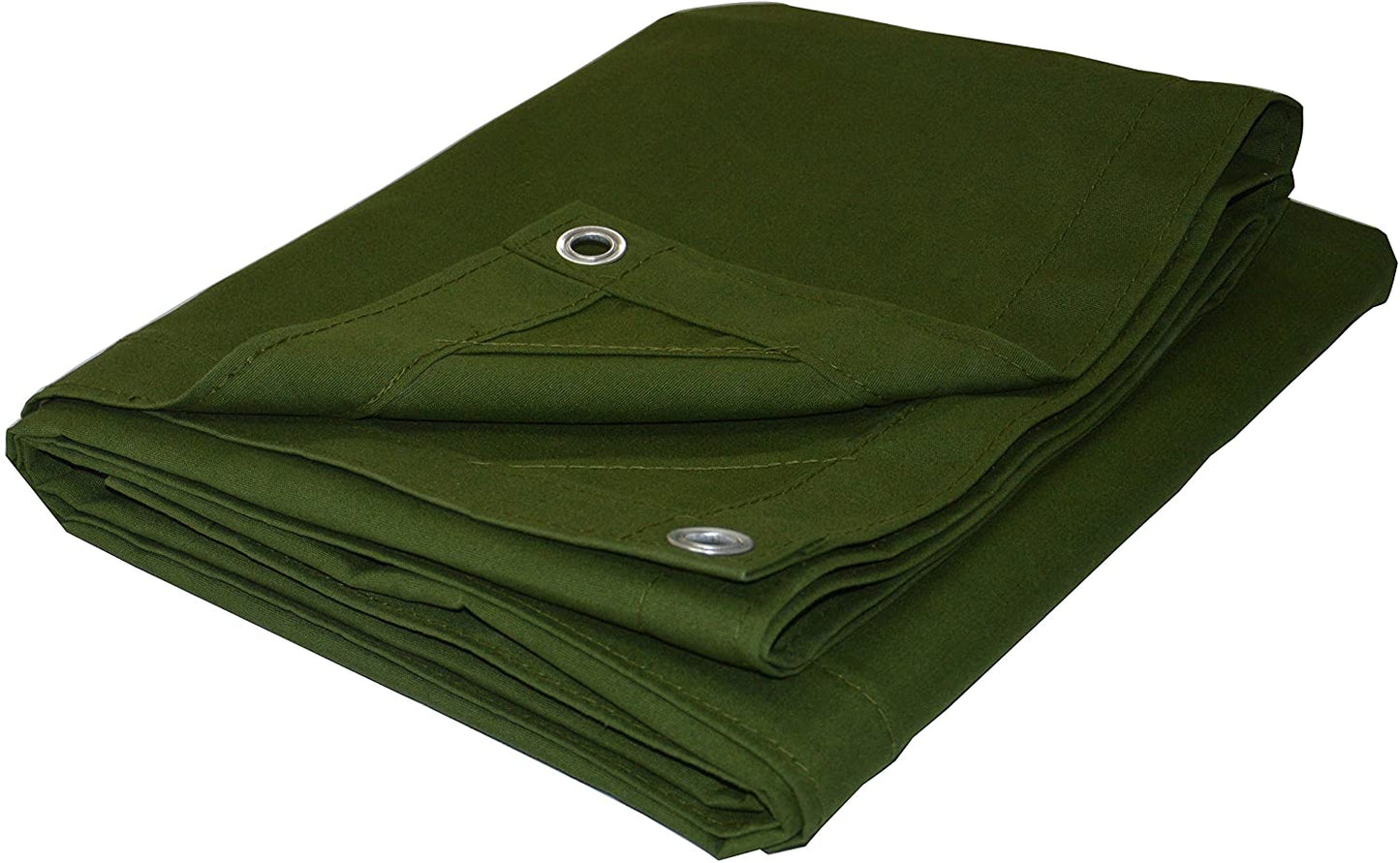 Cartman Canvas Tarpaulin Olive Drab 10 oz, Heavy Duty Canvas Tarp Truck Tarp, 6 x 8 Feet