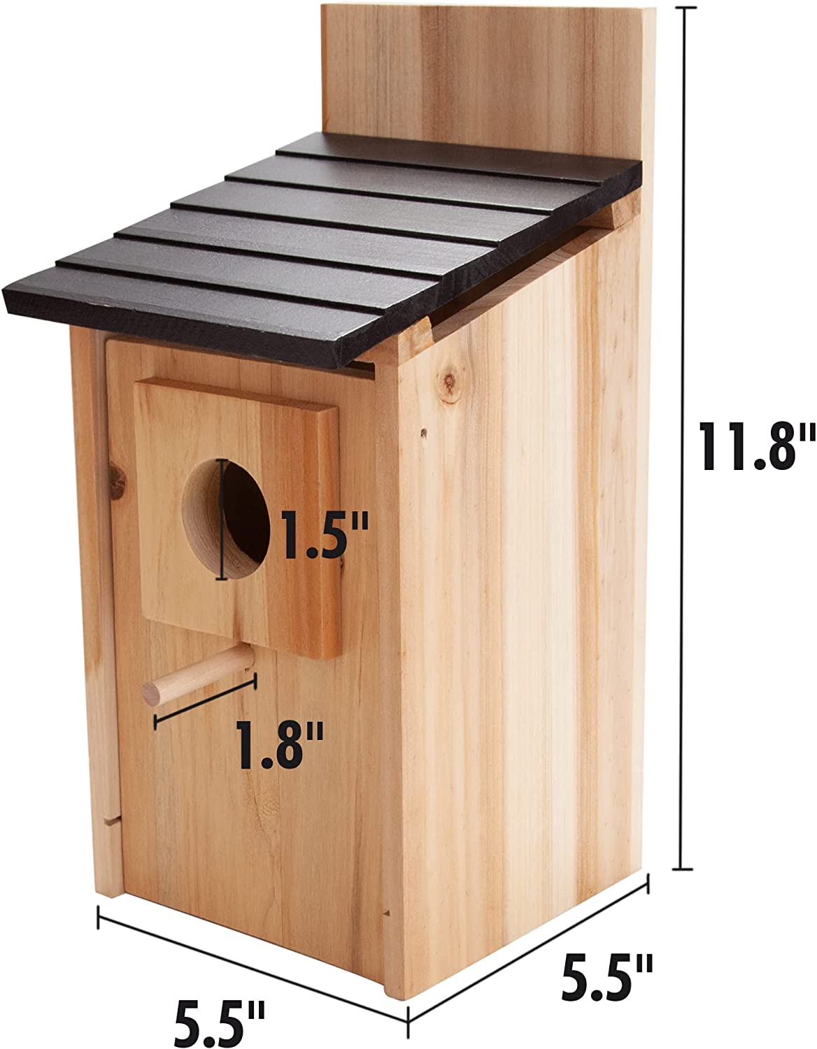 CARTMAN Cedar Blue Bird Box House, Wood Bird Houses for Outside, Hummingbird House for Outside Clearance Garden Country Cottages