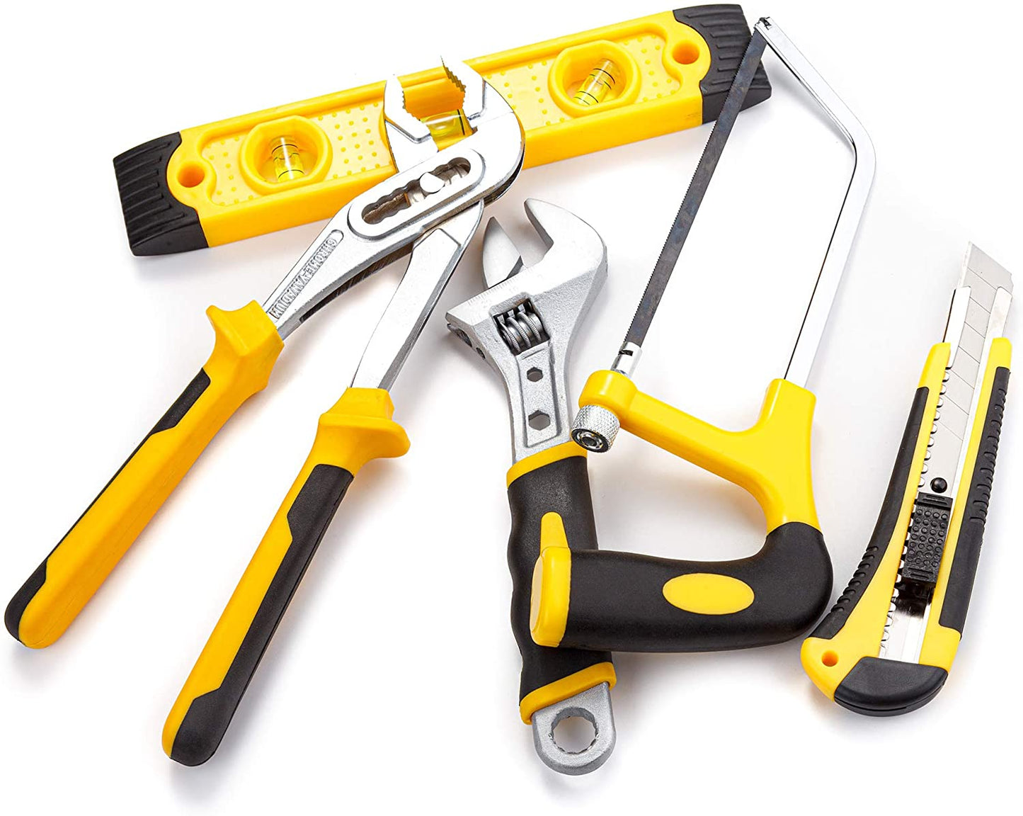 CARTMAN Yellow 218 Piece Tool Set General Household Hand Tool Kit with Plastic Toolbox Storage Case