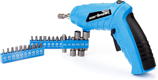 Cartman 149 Piece Tool Set General Household Hand Tool Kit with Cordless Screwdriver Blue