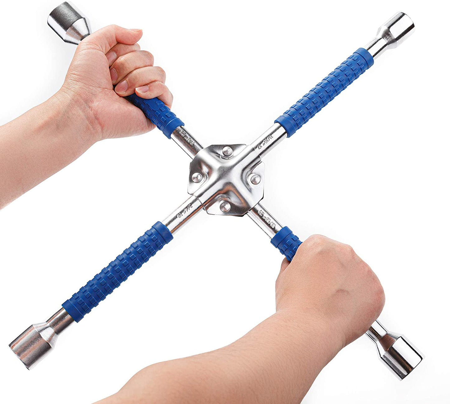 Cartman 18 Inch Universal Heavy Duty Lug Wrench, Non Slip 4-Way Cross Wrench
