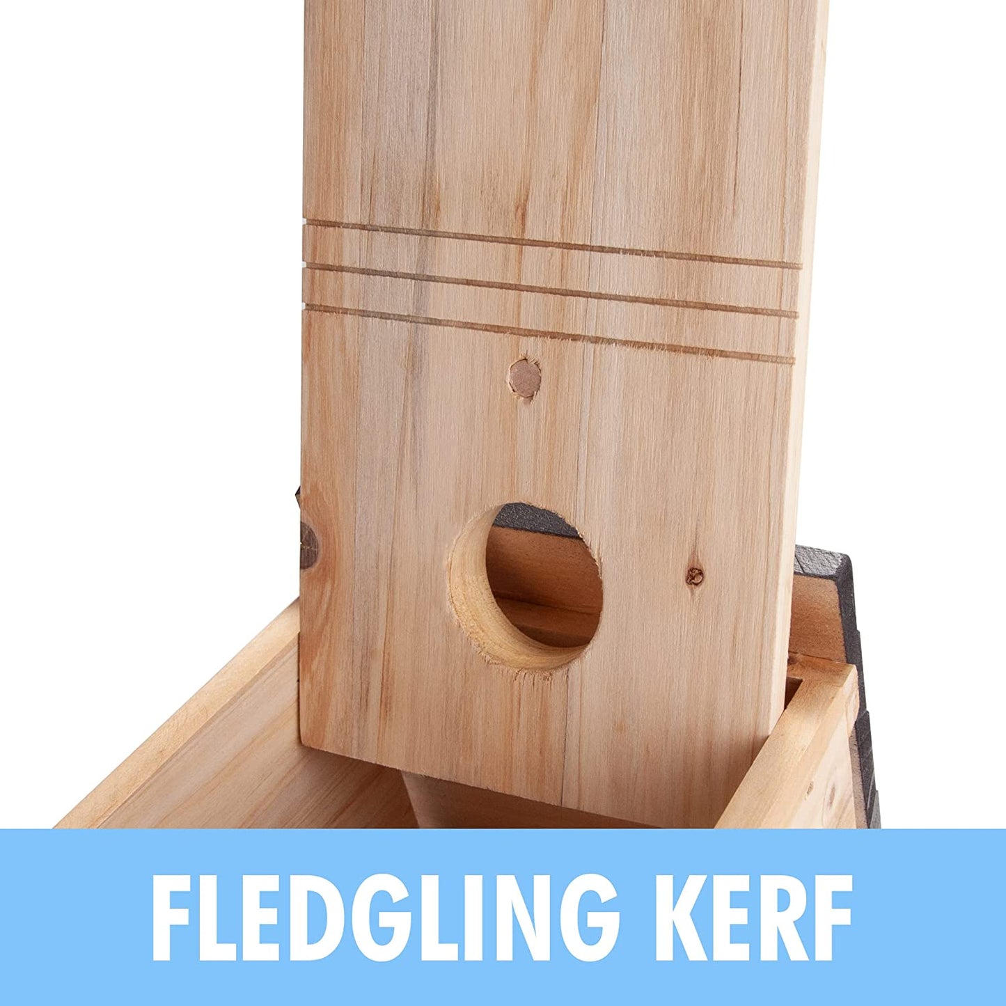 CARTMAN Cedar Blue Bird Box House, Wood Bird Houses for Outside, Hummingbird House for Outside Clearance Garden Country Cottages