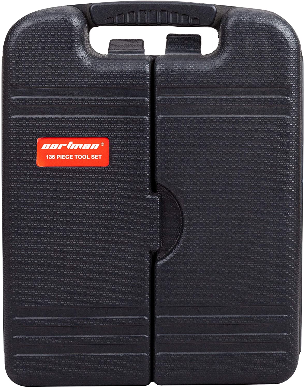 Cartman 136 Piece Tool Set - General Household Hand Tool Kit with Plastic Toolbox Storage Case