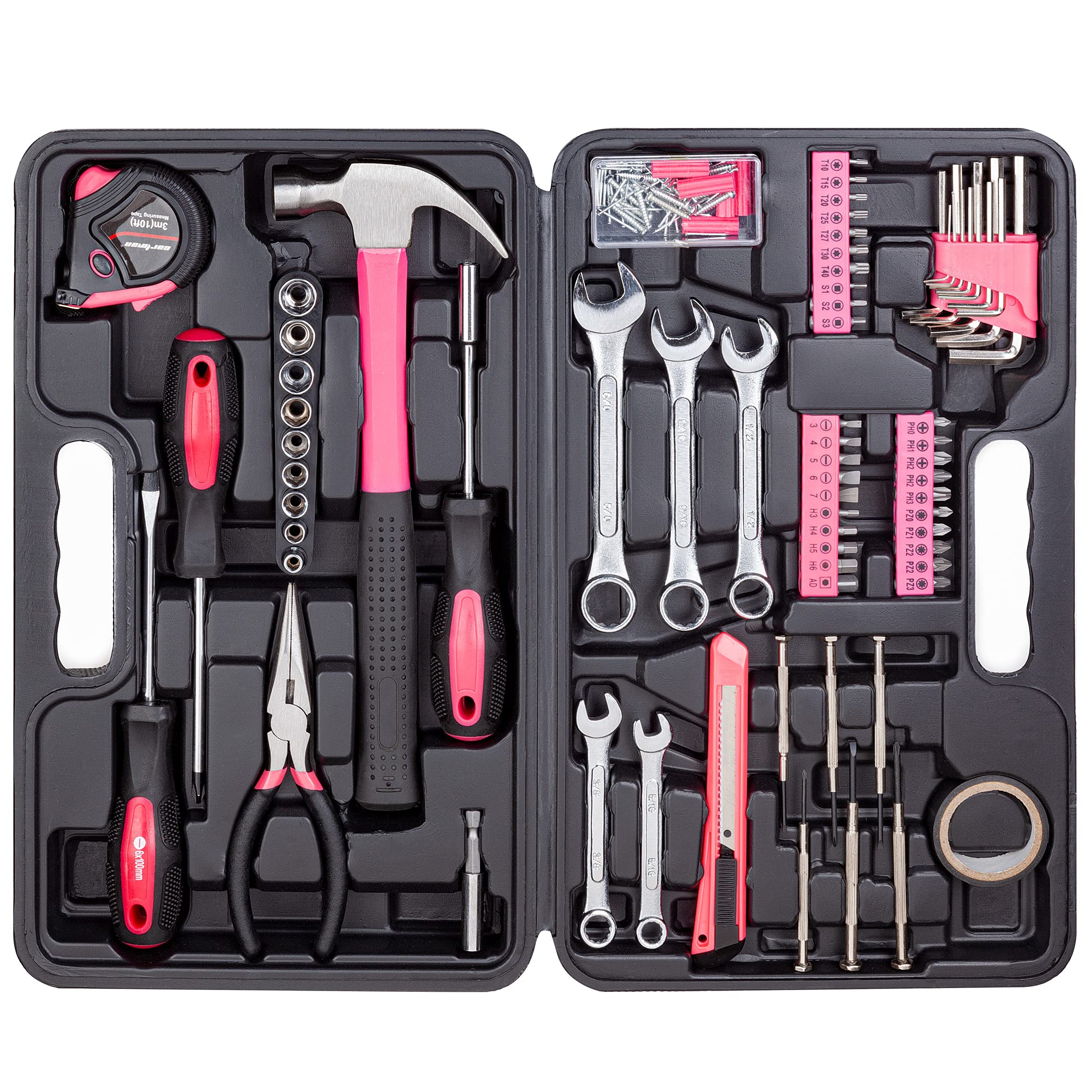 Cartman 148Piece Tool Set General Household Hand Tool Kit with Plastic