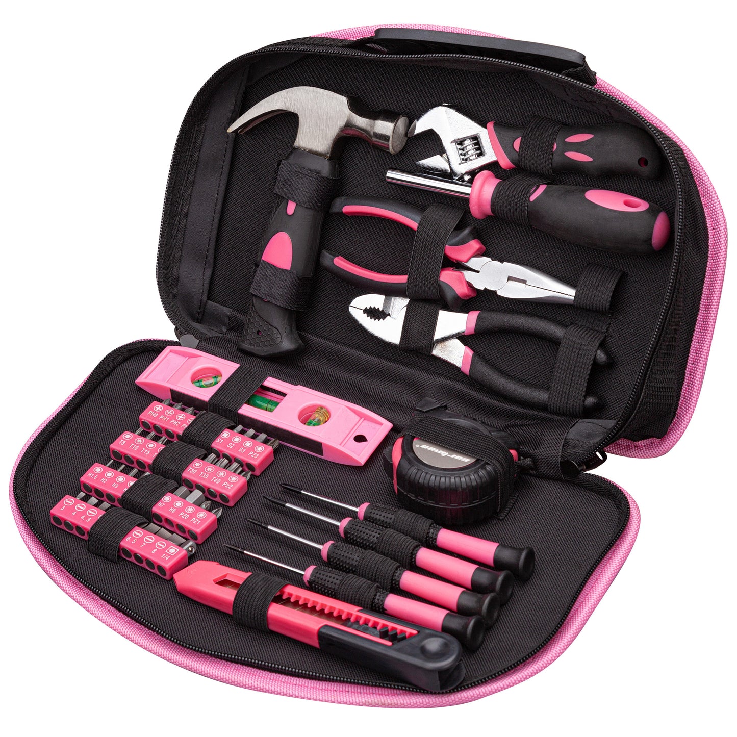 Cartman Pink 52 Piece Tool Set Ladies Hand Tool Set